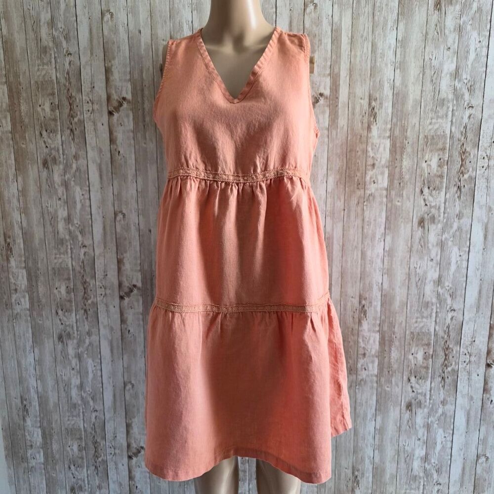 Women's Lucky Brand Linen Dress Size S Orange